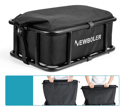 Durable Bike Cargo Basket with Rear Rack