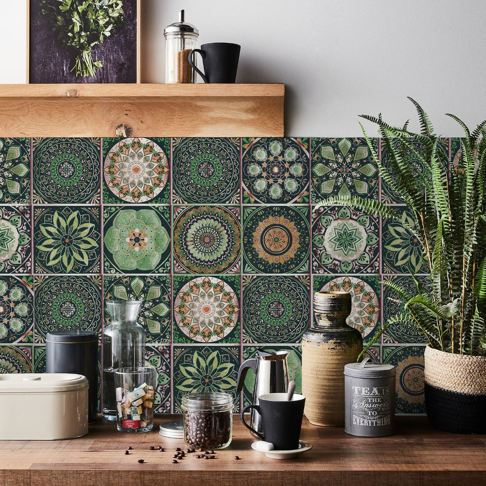Stylish 24-Piece Vinyl Wall Tile Set