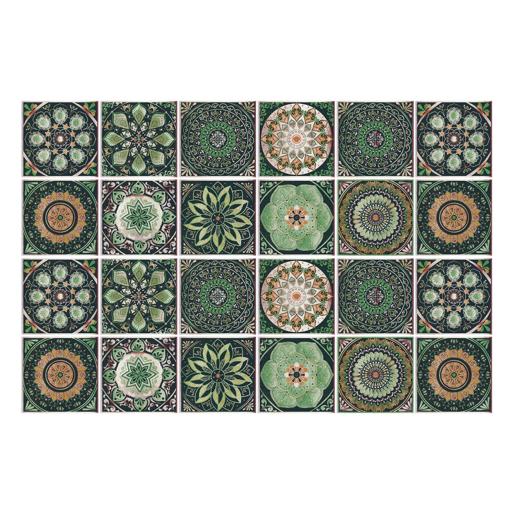 Stylish 24-Piece Vinyl Wall Tile Set