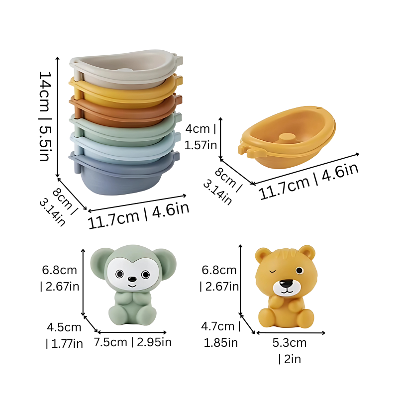 Colorful Bath Time Squirt Toys