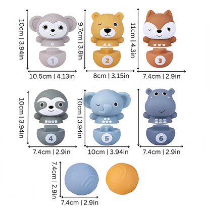 Colorful Stackable Animal Blocks