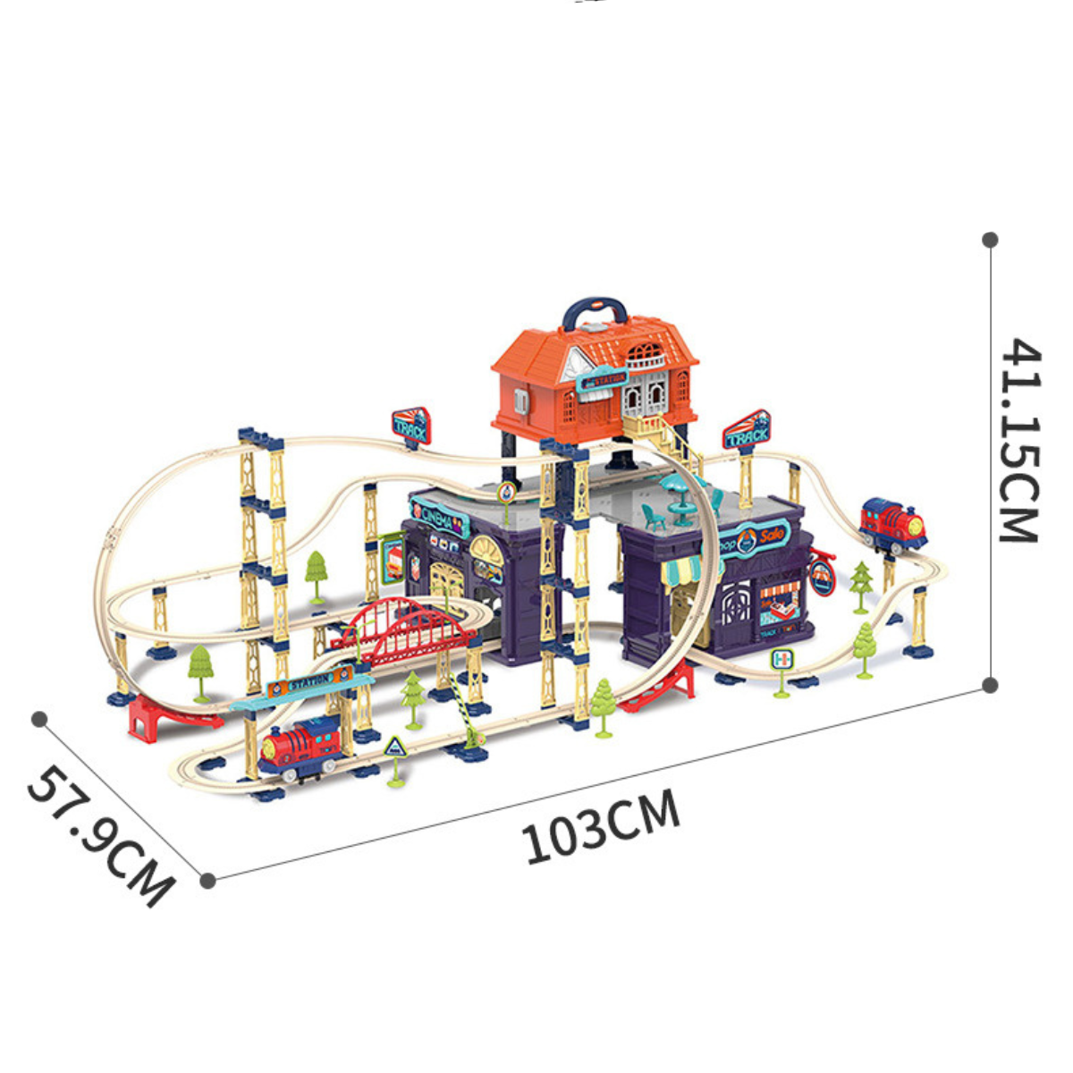 Ultimate Kids Train Set with Tracks and Tunnels