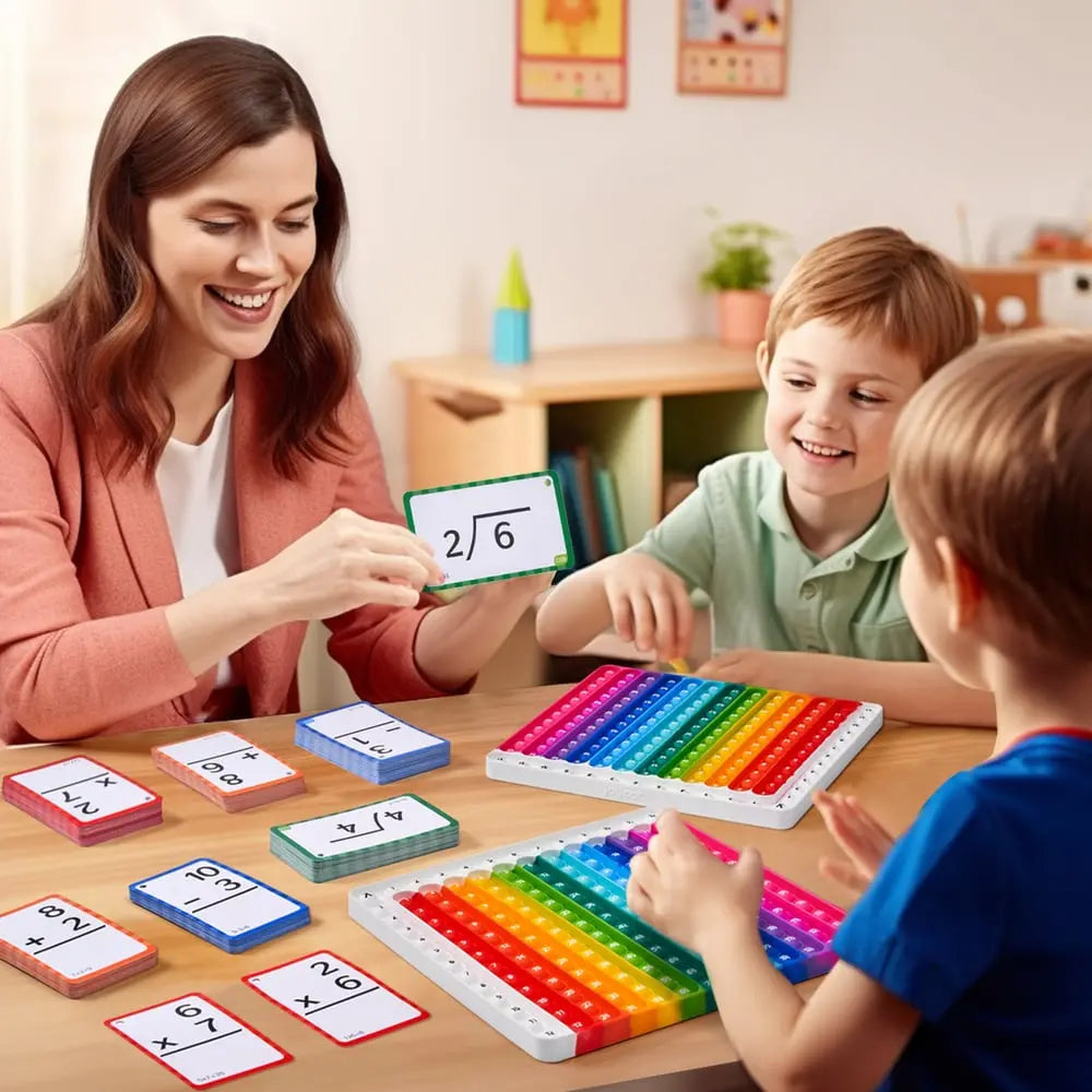 Fun Math Puzzle Cards with Pop It Feature