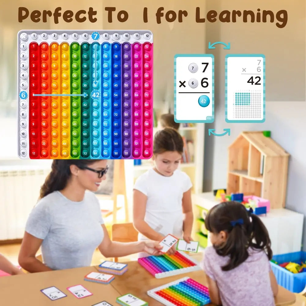 Fun Math Puzzle Cards with Pop It Feature