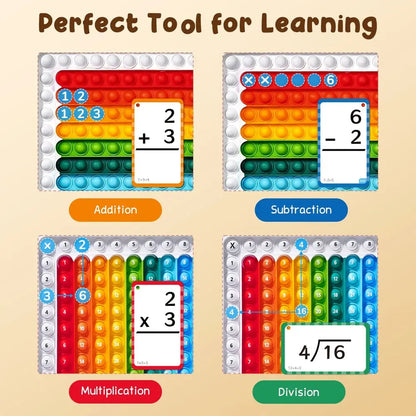 Fun Math Puzzle Cards with Pop It Feature
