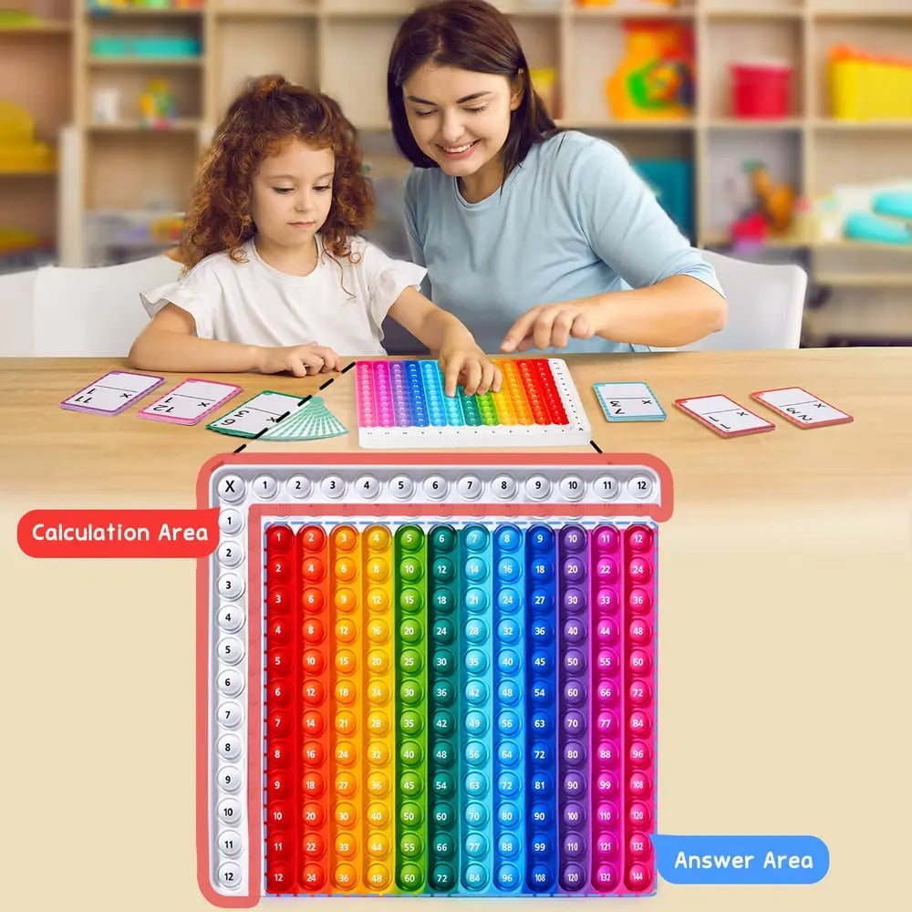 Fun Math Puzzle Cards with Pop It Feature