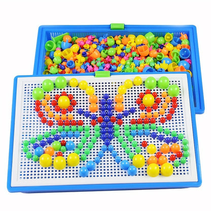 Colorful Wooden Block Puzzle Set for Kids 3+ Years