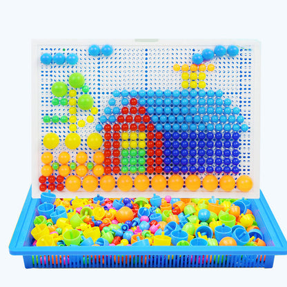 Colorful Wooden Block Puzzle Set for Kids 3+ Years