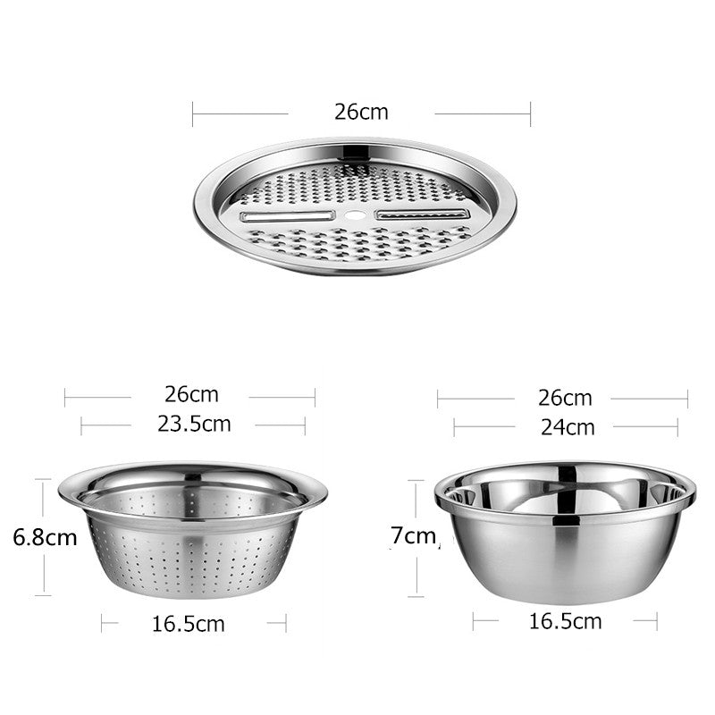 Premium 3-in-1 Stainless Steel Cutting Board