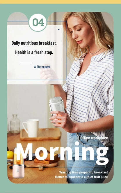 Compact Electric Juicer for Home and Travel Use