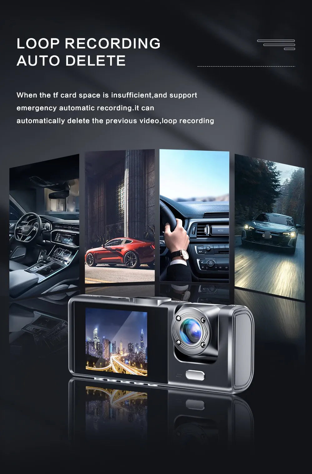 HD Night Vision Car Dash Camera with IR
