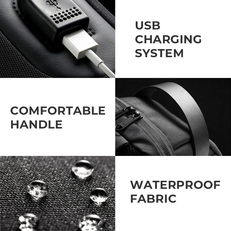 Secure Men's Crossbody Laptop Bag