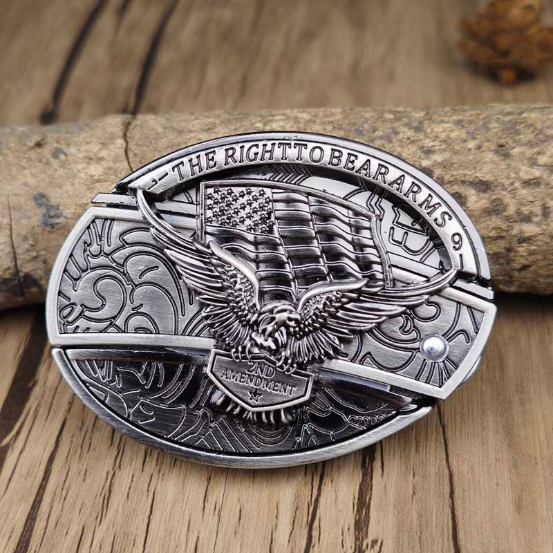 Western Style Oval Metal Belt Buckle