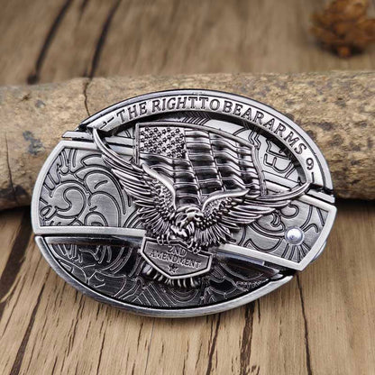 Western Style Oval Metal Belt Buckle