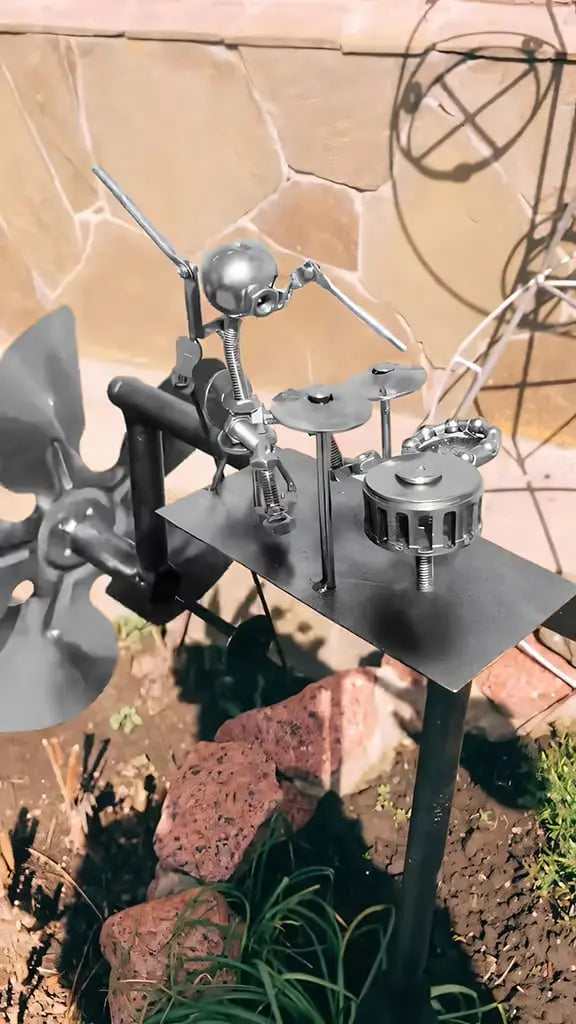 Unique Metal Windmill Garden Ornament