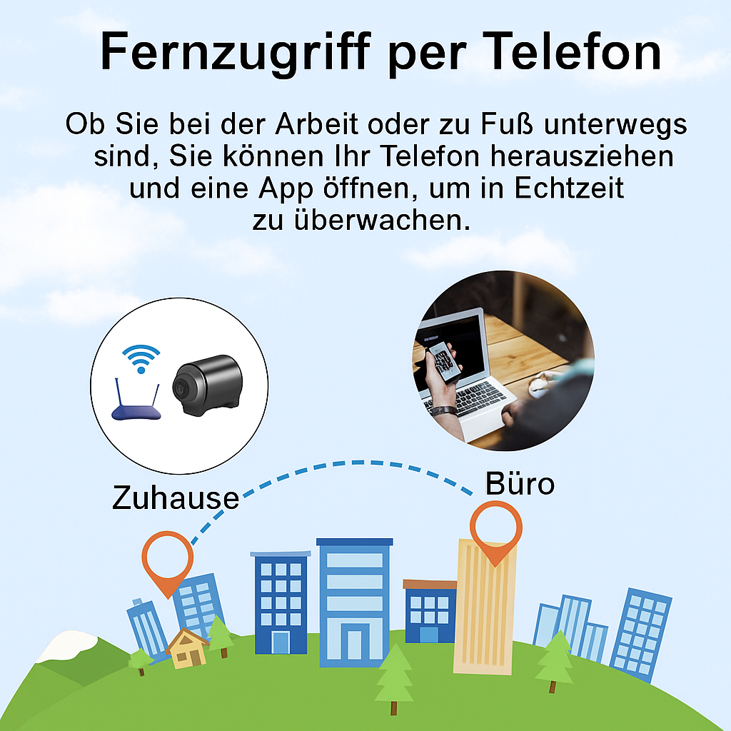 Compact Wi-Fi Security Camera Night Vision Motion Alert - Befez