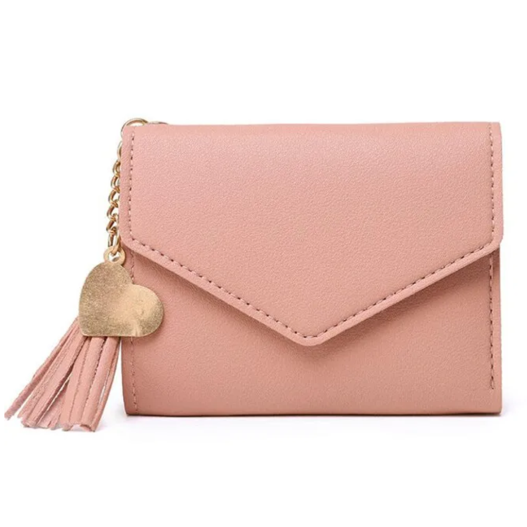 Slim Leather Wallet with Chain Strap