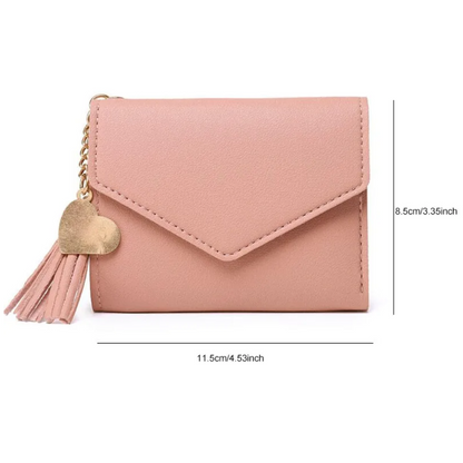 Slim Leather Wallet with Chain Strap