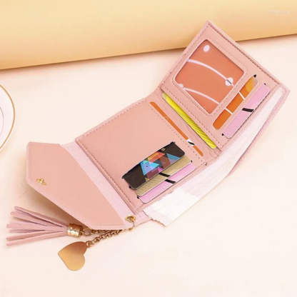 Slim Leather Wallet with Chain Strap