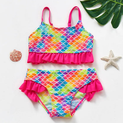 Colorful Girls Mini Swimsuit Set