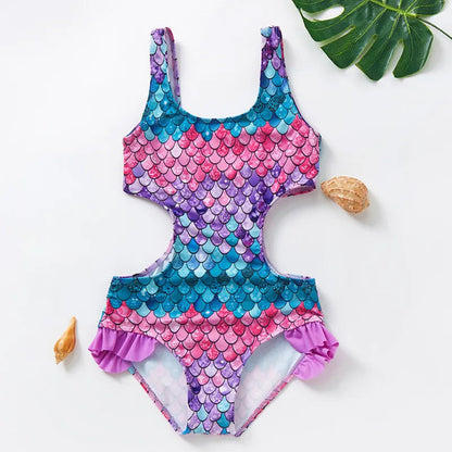 Colorful Girls Mini Swimsuit Set
