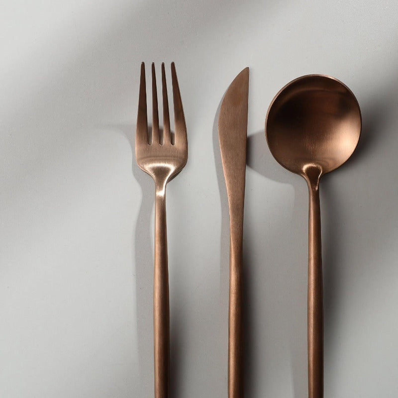Premium Steel Flatware Set in Trendy Colors