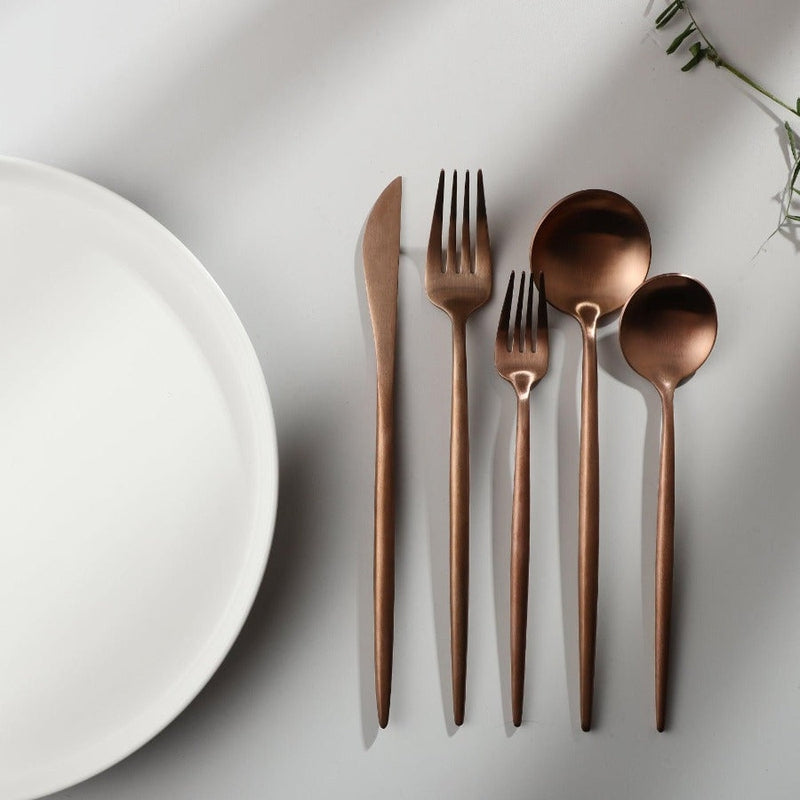 Simple Stainless Steel Silverware Set