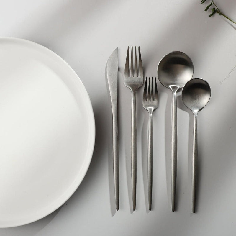 Premium Steel Flatware Set in Trendy Colors