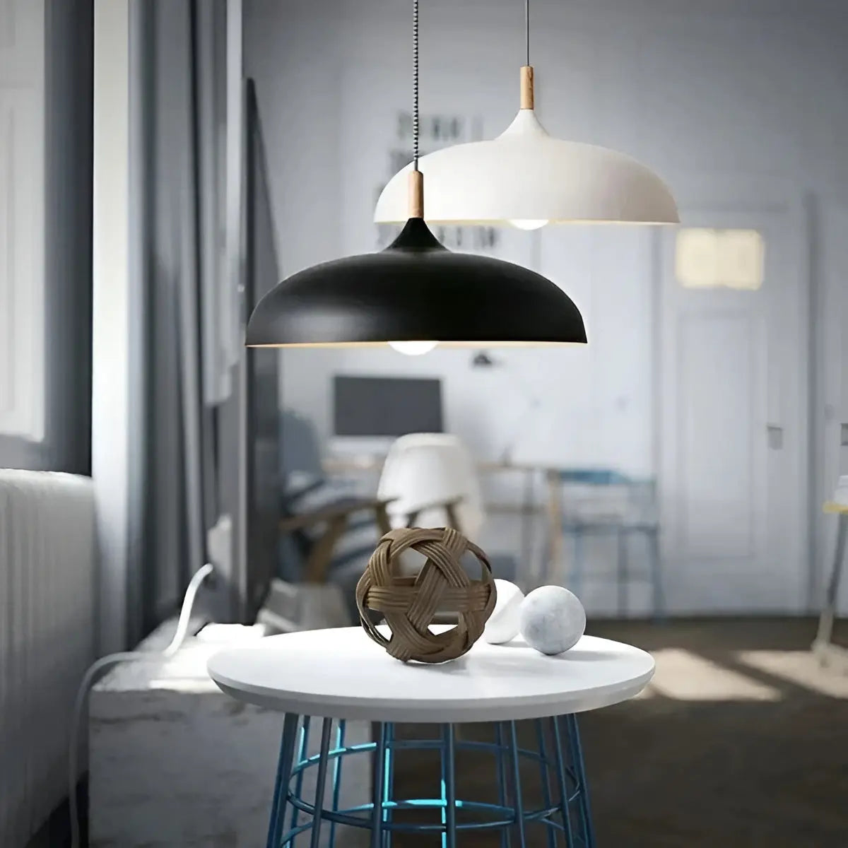 Modern Oak LED Ceiling Light Fixture - Befez