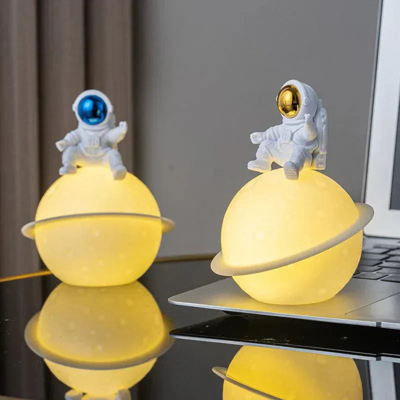Colorful Space Astronaut Figurine with LED Night Light