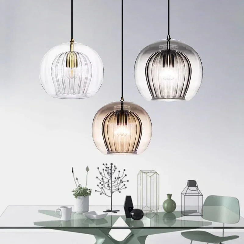 Sleek Glass Pendant Lighting Fixture