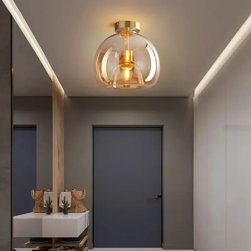 Simple Glass Pendant Ceiling Lamp