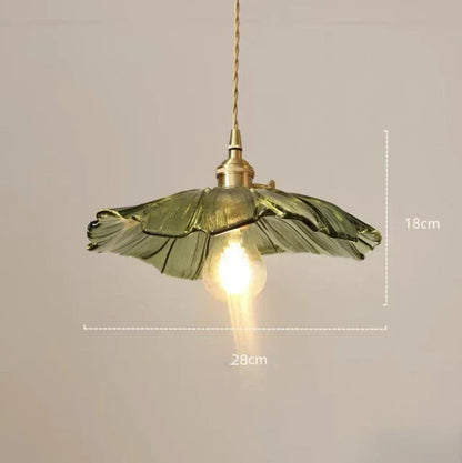 Beautiful Floral Glass Hanging Lamp
