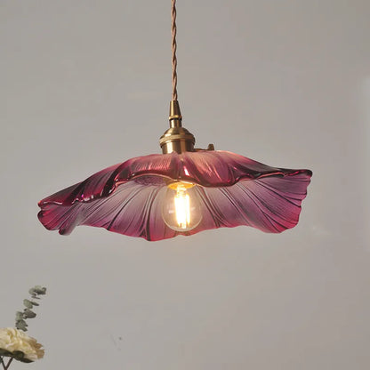 Beautiful Floral Glass Hanging Lamp - Befez