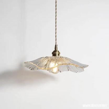 Beautiful Floral Glass Hanging Lamp