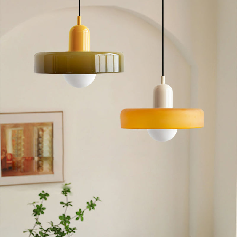 Vibrant Glass Hanging Lamp in Modern Style