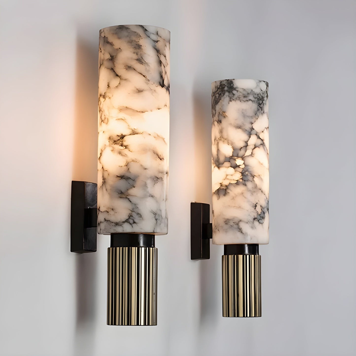 Chic Wall Lamp with Classic Stone Effect Design