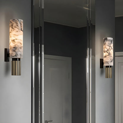 Chic Wall Lamp with Classic Stone Effect Design