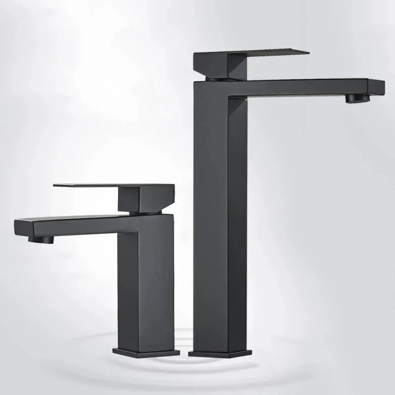 Stylish Black Faucet for Modern Bathroom Sink