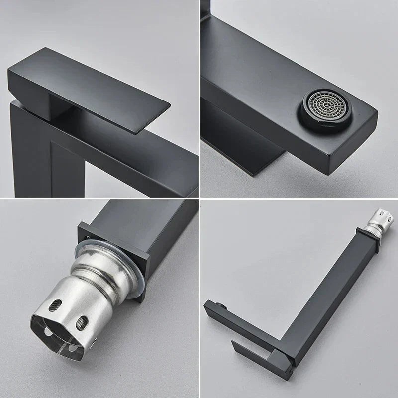 Stylish Black Faucet for Modern Bathroom Sink