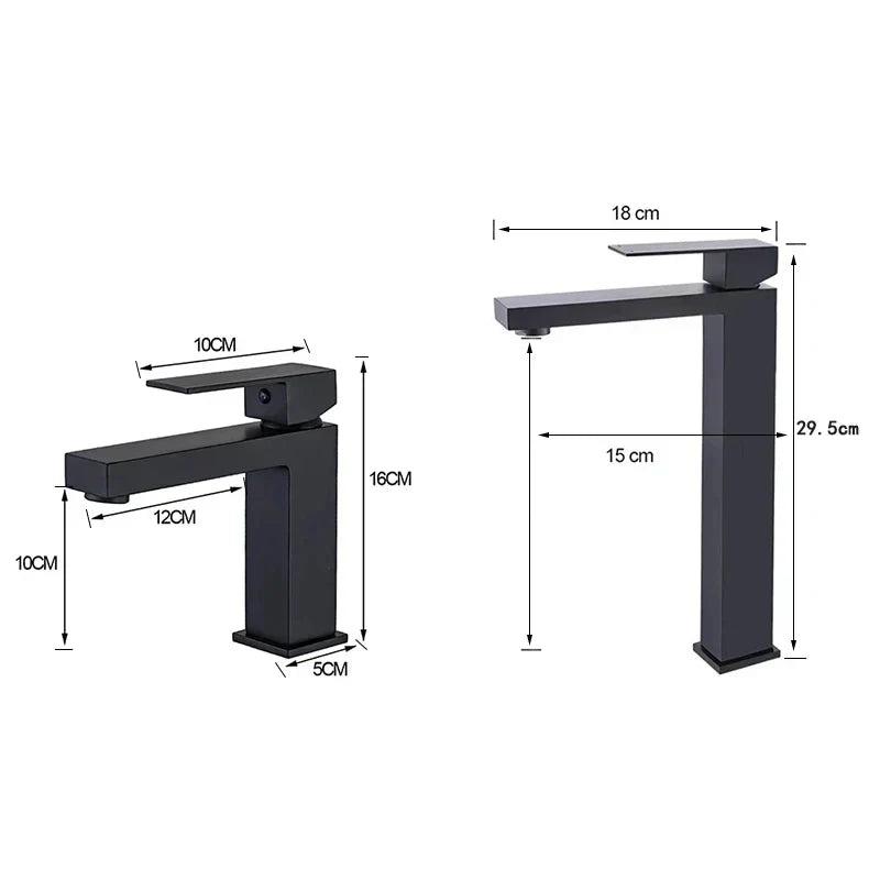 Stylish Black Faucet for Modern Bathroom Sink