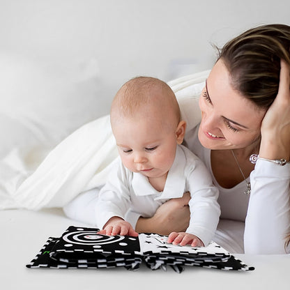Soft Baby Book with High Contrast Colors and Safe Mirror
