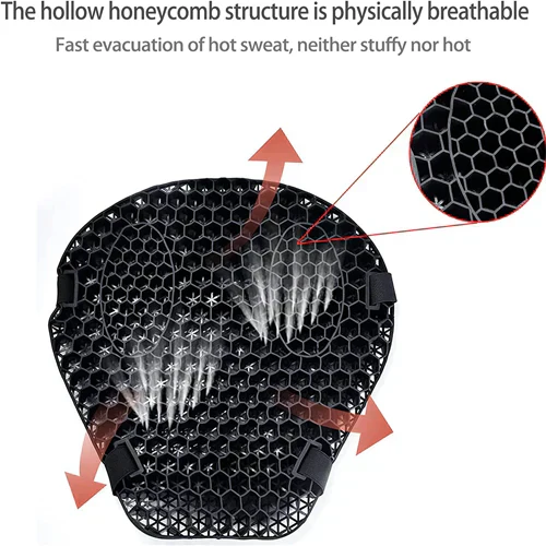 Comfortable Motorcycle Gel Seat Cushion | Soft & Grippy
