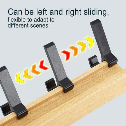 Compact Wooden Wall Closet with Adjustable Hooks