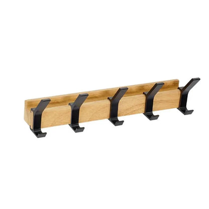 Modern Black Wall Mount Coat Hook Rack
