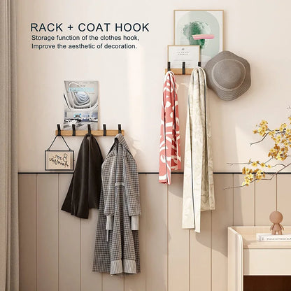 Stylish Wall Coat Rack with Double Aluminum Hooks