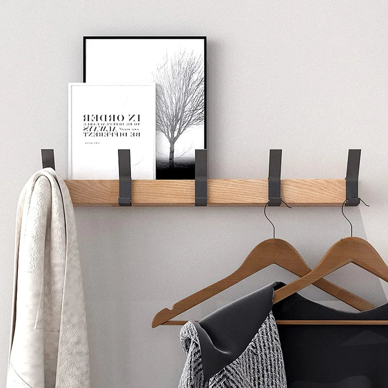 Stylish Wall Coat Rack with Double Aluminum Hooks