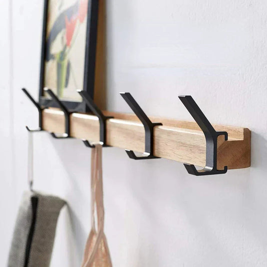 Stylish Wall Coat Rack with Double Aluminum Hooks - Befez