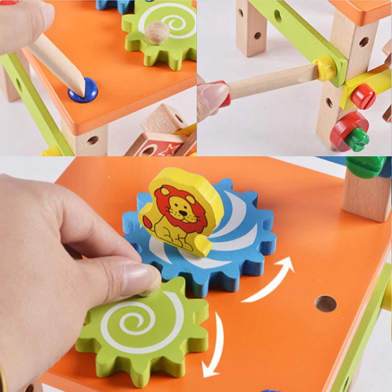 Mini Wooden Kids Chair Set for Creative Play