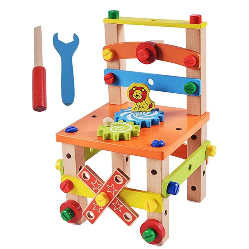 Mini Wooden Kids Chair Set for Creative Play - Befez